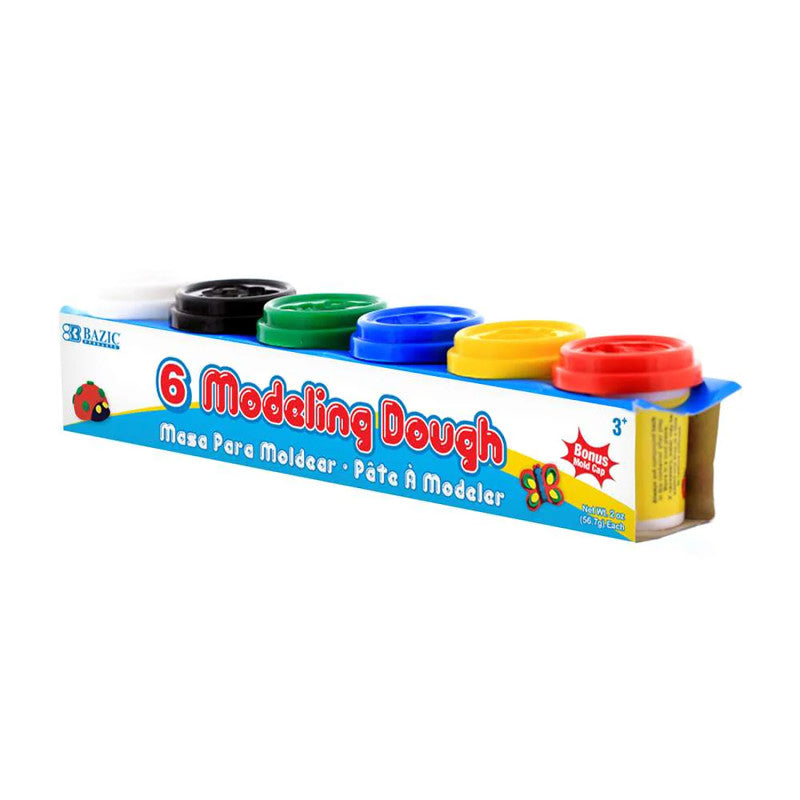 Bazic Modeling Dough 6 Colors 2Oz (Pack of 12)