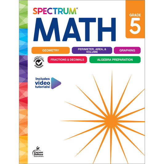 Spectrum Gr 5 Math Workbook (Pack of 3)