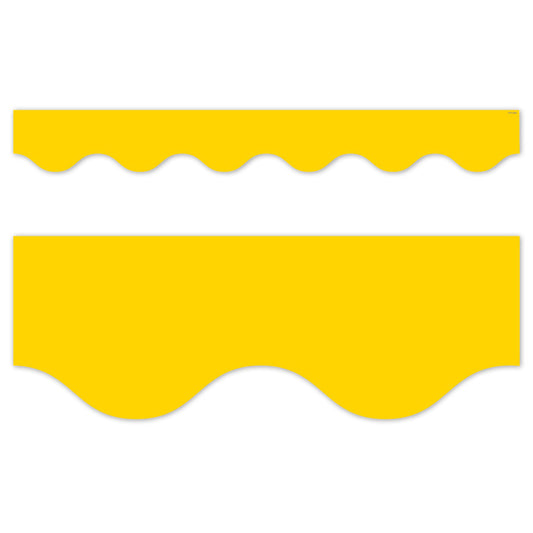 Core Decor Yellow Wavy Ez Border (Pack of 8)