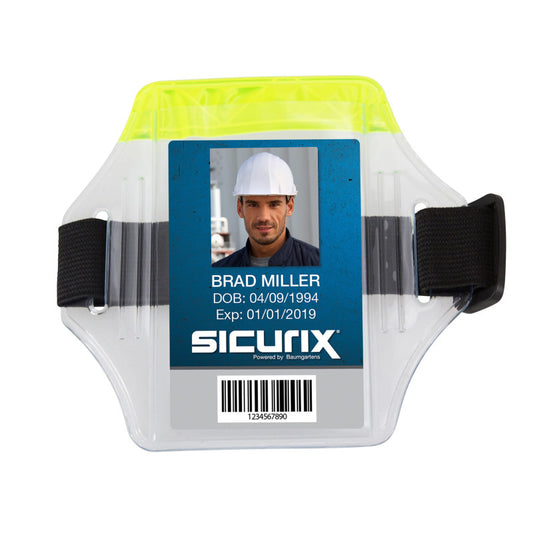 Badge Holder Arm Reflective Yellow (Pack of 10)