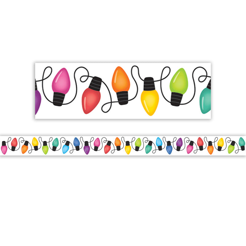 Colorful Holiday Lights Border Die-Cut (Pack of 10)