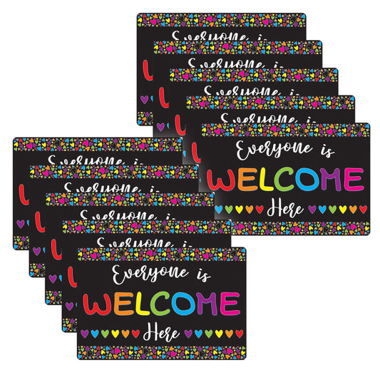 10Ct Mouse Pad Hearts Everyone Is Welcome Here