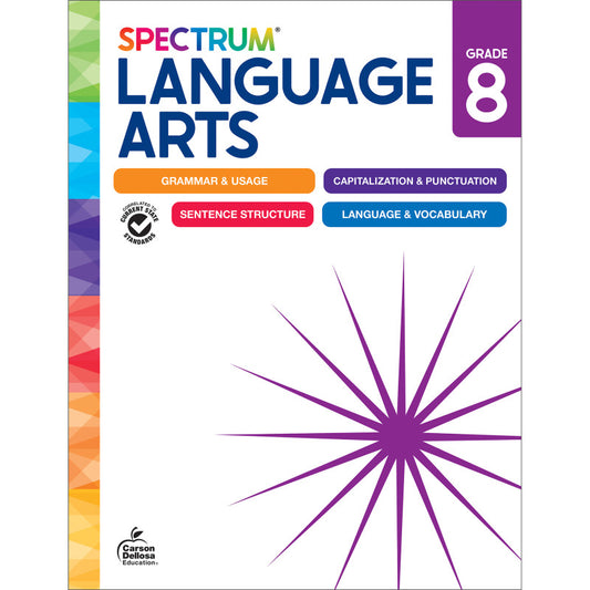 Spectrum Gr8 Language Arts Workbook (Pack of 3)