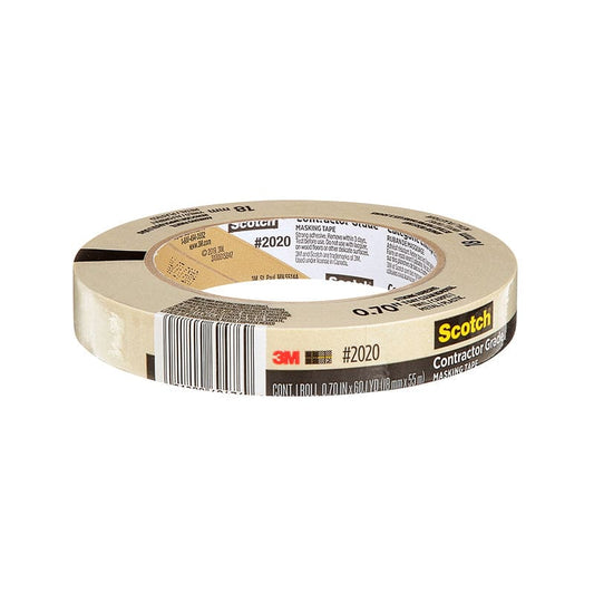 1 Roll Masking Tape 18Mm Contracto1 Grade (Pack of 12) - Tape & Tape Dispensers - 3M Company