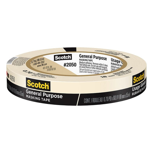 1 Roll Masking Tape 18Mm General (Pack of 12) - Tape & Tape Dispensers - 3M Company