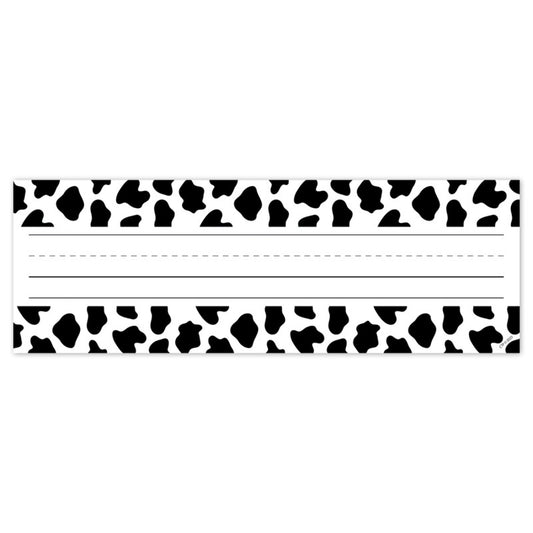 Farm Friends Cow Print Name Plates (Pack of 8)