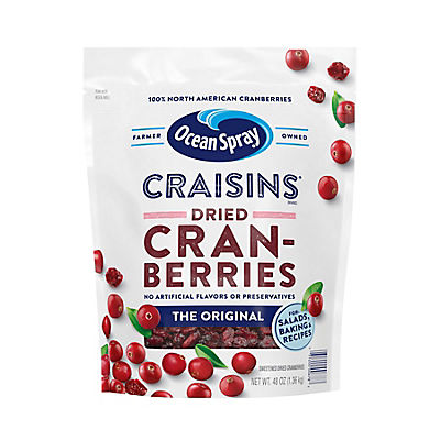 Ocean Spray Craisins Original Dried Cranberries, Dried Fruit, 48 oz.