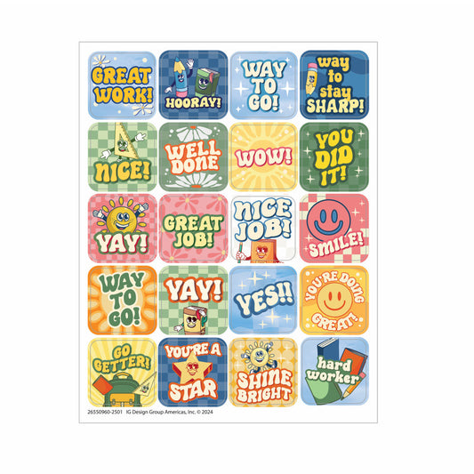 Scool Era Stickers Theme (Pack of 12)