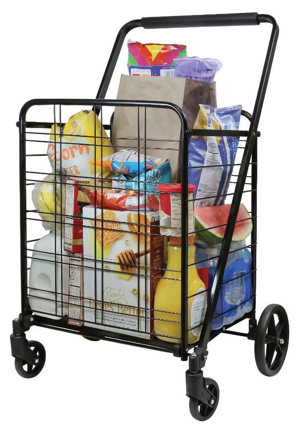 Deluxe Shopping Cart - Black