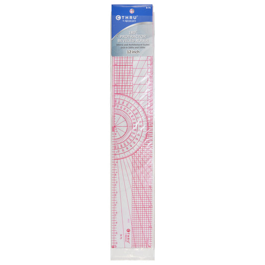 12In Protractor Ruler (Pack of 12)