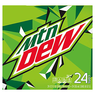 Mountain Dew Soda, 24 pk./12 oz. cans