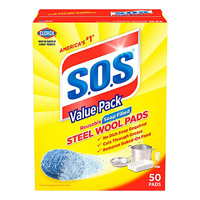 S.O.S. Steel Wool Soap Pads, 50 Ct