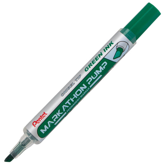 Permanent Marker Grn Chisel 1Dz Markathon Pump