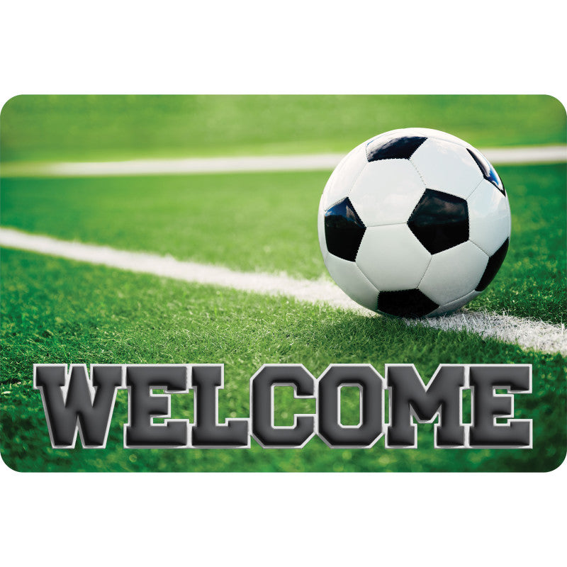 Welcome Mat 15.5X23.5In Soccer Ball (Pack of 2)