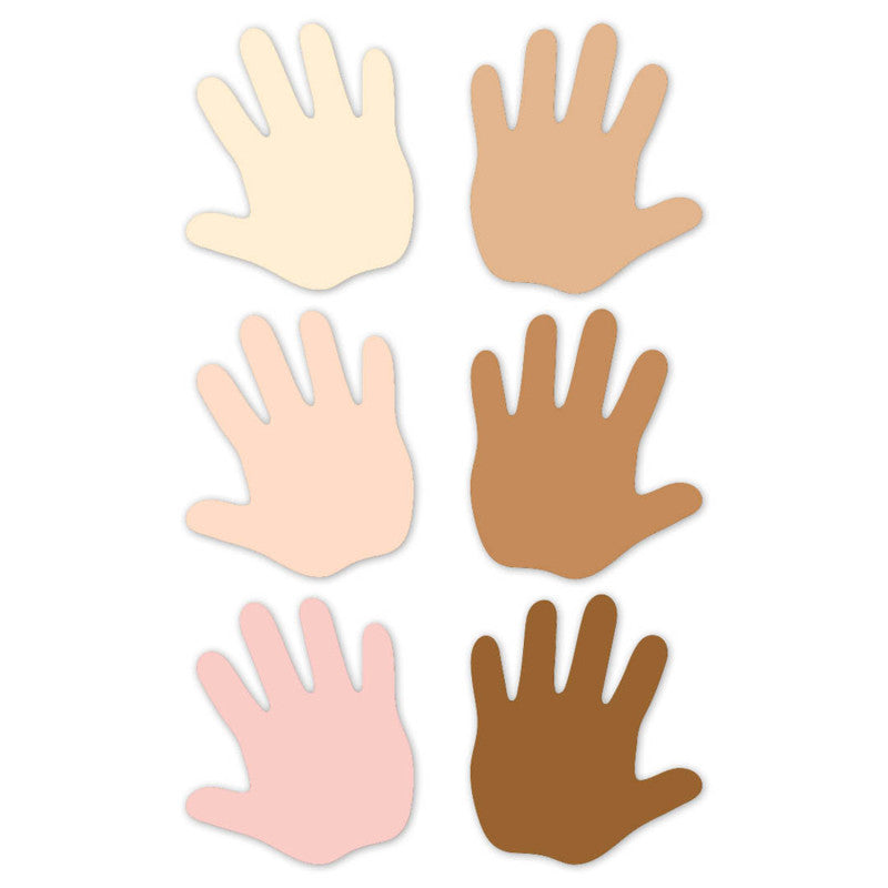 Multicultural Hands 6In Cutouts (Pack of 6)