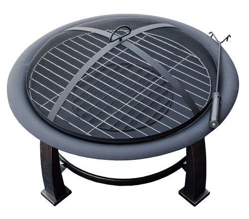 AZ Patio Heaters Wood Burning Fire Pit with Cooking Grate - Black