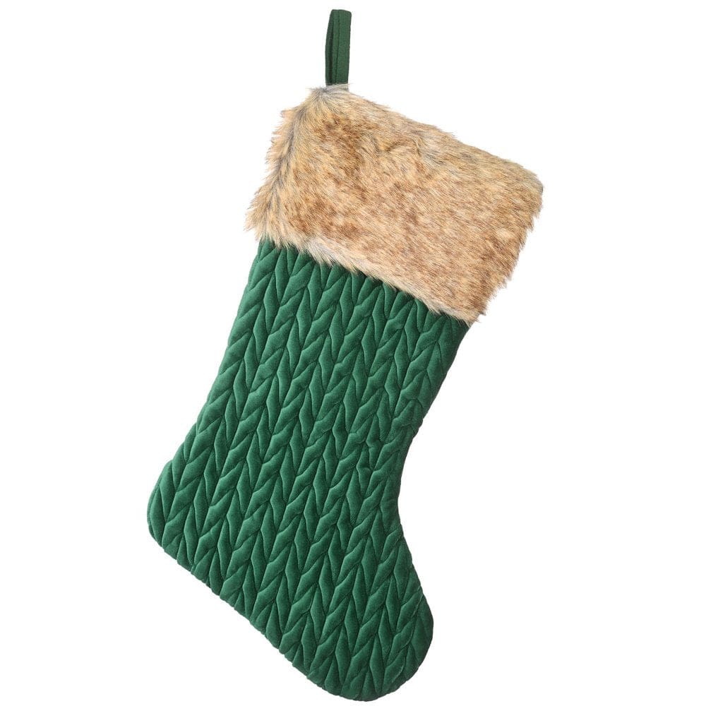 19 Rural Homestead Collection Quilted Stocking - Classic Christmas - 19