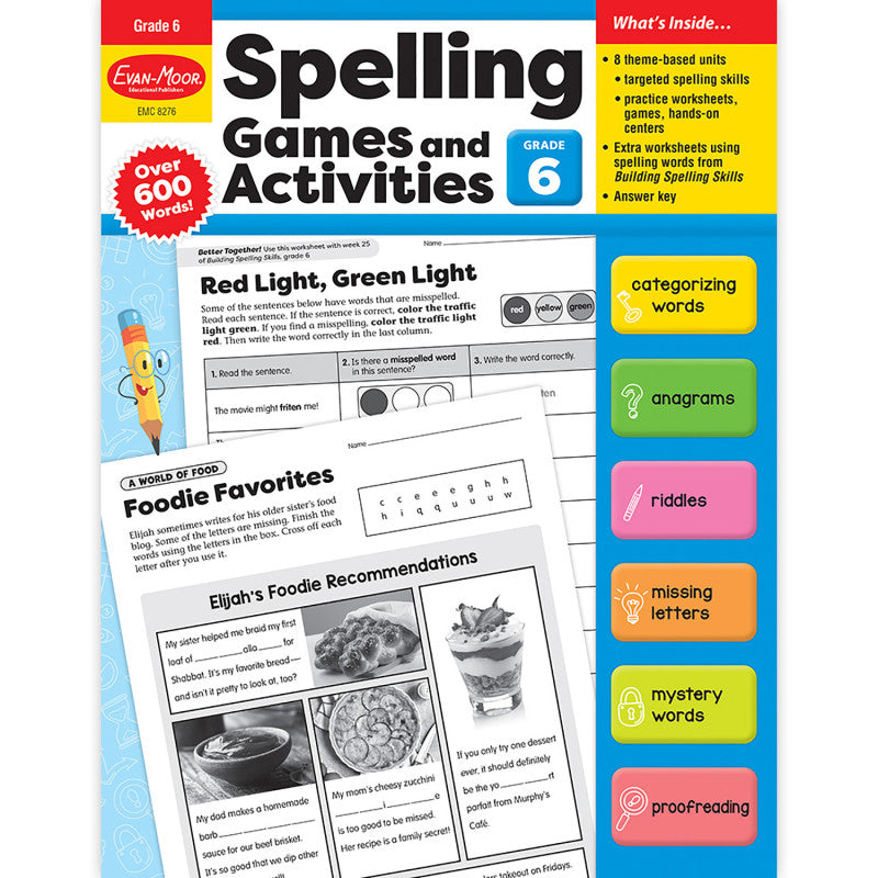 Spelling Games And Activities Gr6
