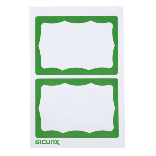Adhesive Badge Green Border 100/Pk (Pack of 10)