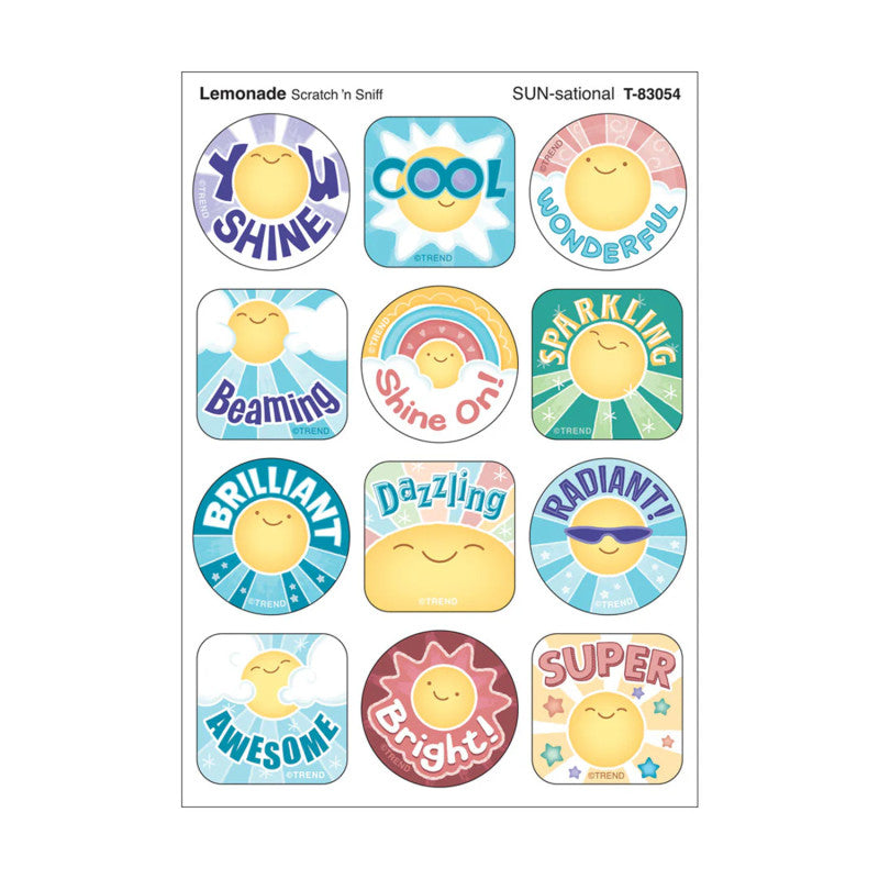 Stinky Stickers Sunsational Lemonad Scent (Pack of 12)