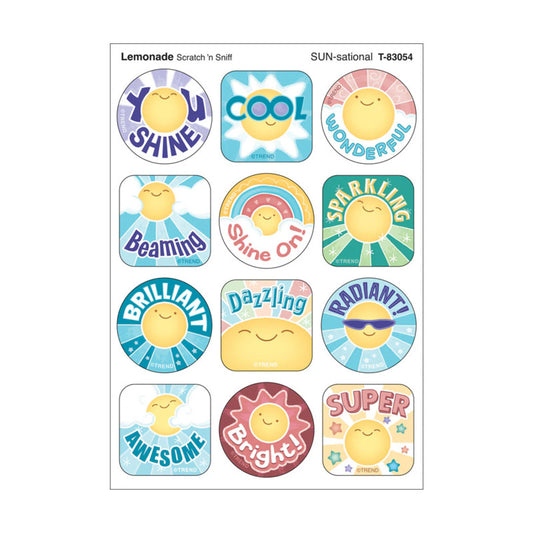 Stinky Stickers Sunsational Lemonad Scent (Pack of 12)