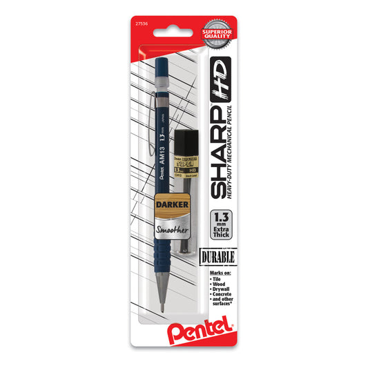 Sharp Hd Mech Pencil with Lead Refill 1.3Mm Dark Blue Barrel (Pack of 8)