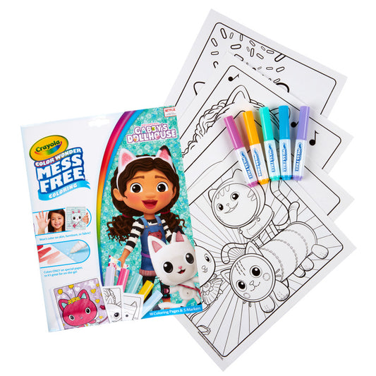Gabby Dollhouse Coloring & Markers Crayola Color Wonder (Pack of 6)