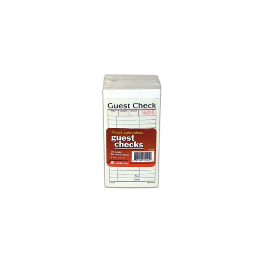 2-Part Carbonless Guest Check - 50 checks/book - 10 pk. - Receipt & Sales Books - 2-Part