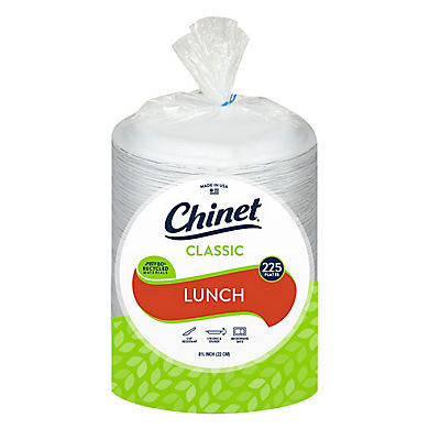 Chinet Classic 8.75" White Lunch Plate, 225 ct.