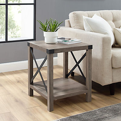 W. Trends 18" Metal X Side Table