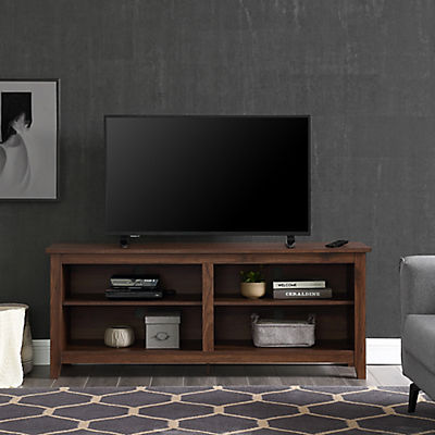 W. Trends 58" Rustic Open TV Stand or TVs up to 65"