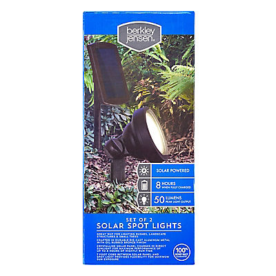 Berkley Jensen 50-Lumen Solar Spot Lights, 2 pk. - Oil-rubbed Bronze