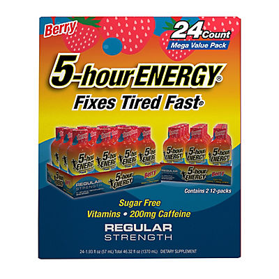 5-Hour Energy Shot Regular Strength - Berry, 24 pk./1.93 oz.