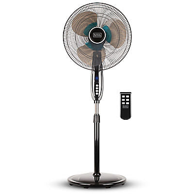 Black + Decker 16" Oscillating Pedestal Fan with Remote Control