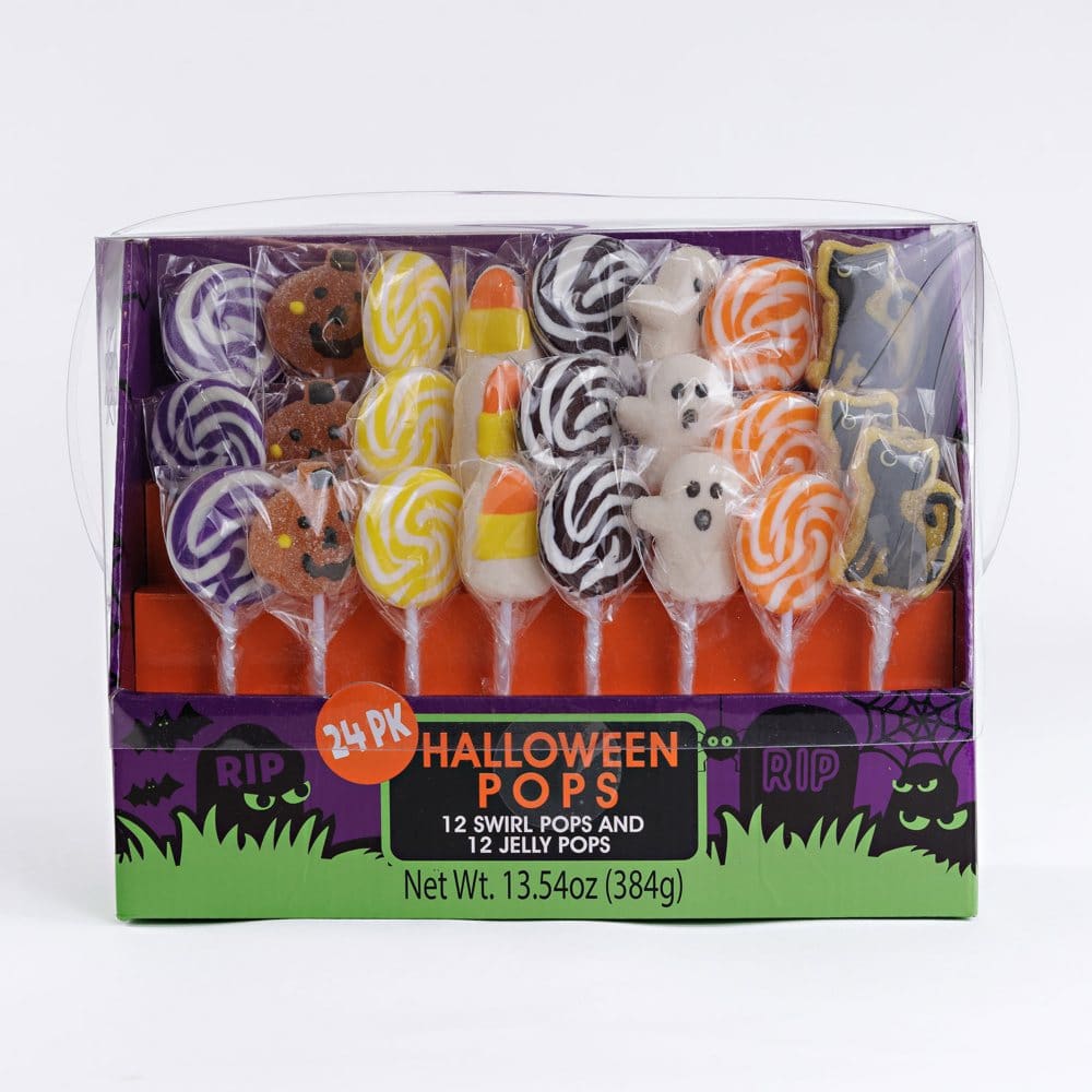 24PK Halloween Jelly & Swirl Pops 13.54 oz. - Gifts Under $15 - ShelHealth
