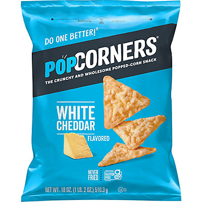 Popcorners Chips White Cheddar Snacks, 18 oz.
