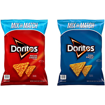 Doritos Nacho Cheese & Doritos Cool Ranch Flavored Tortilla Chips, Pick n' Pack