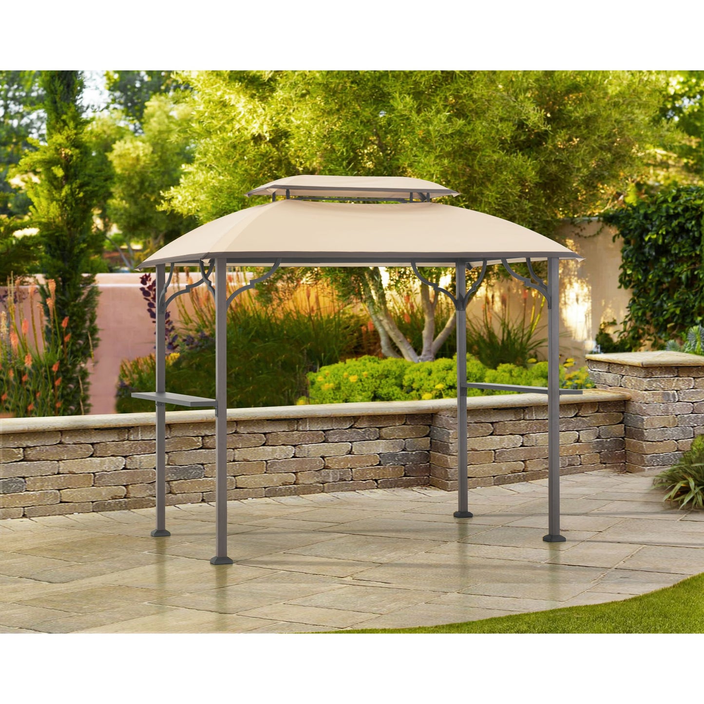 Berkley Jensen Paxton 8' x 5' Steel Framed Grill Gazebo, Tan