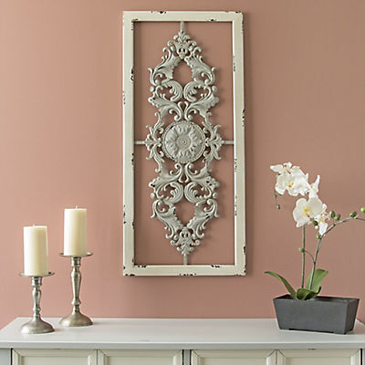 Stratton Home Decor Wall Decor - Gray Scroll Panel