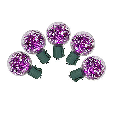 Vickerman 25' LED G40 Tinsel Christmas Lights - Pink
