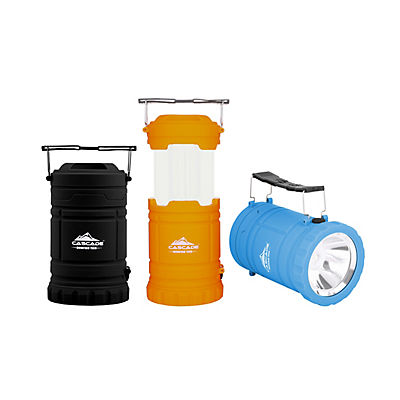 Cascade Mountain Tech Pop-up 2-in-1 Lantern and Flashlight, 3 pk.