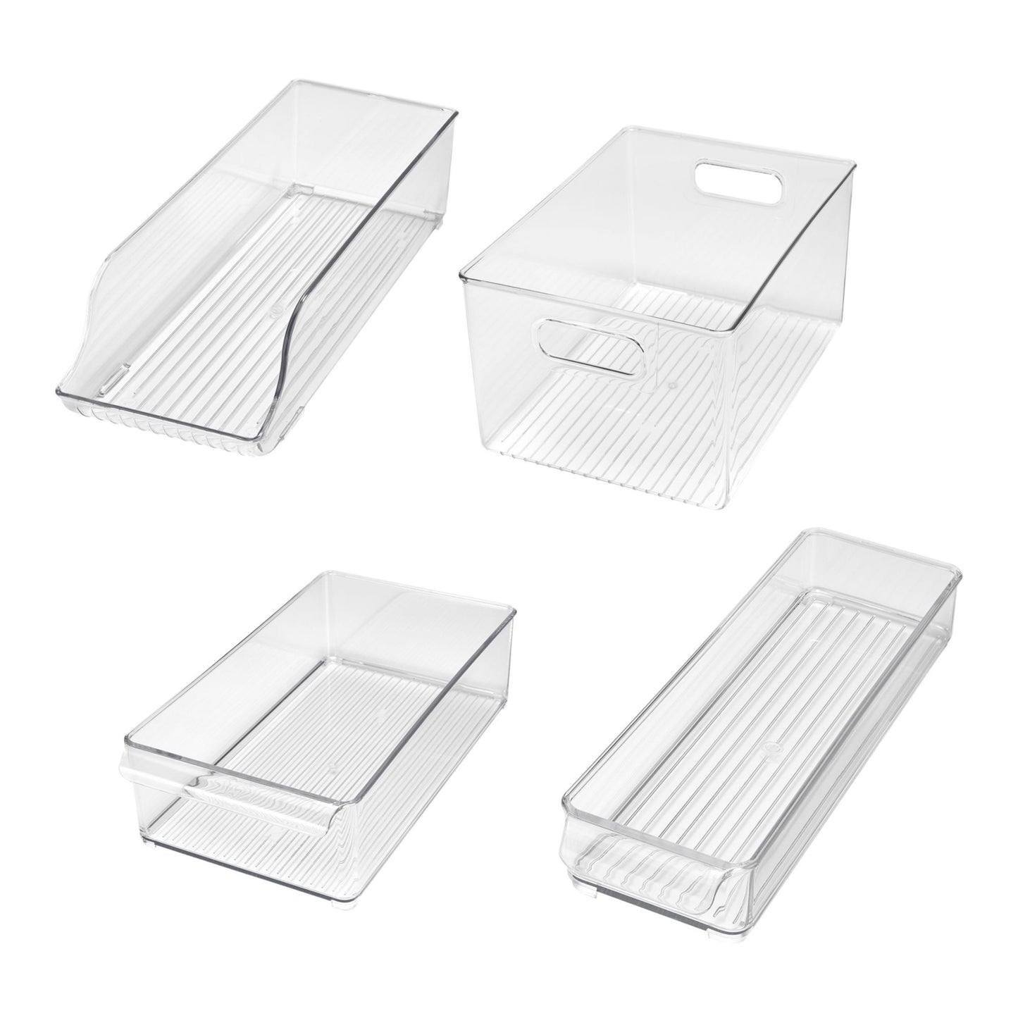 Polder Fridge Storage Bin Set, 4 pc. - Clear