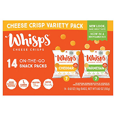 Whisps Parmesan & Cheddar Cheese Crisps Variety Pack, 14 ct.