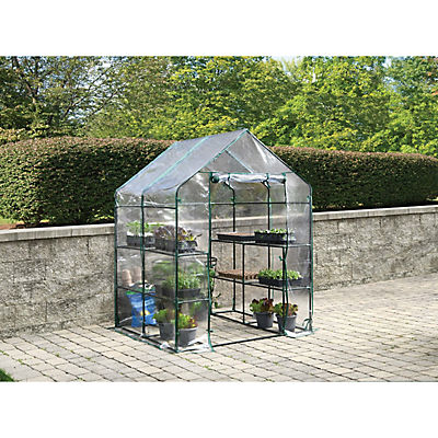 Grow IT 4'8" x 4'8" x 6'4" Steel/PVC Small Greenhouse