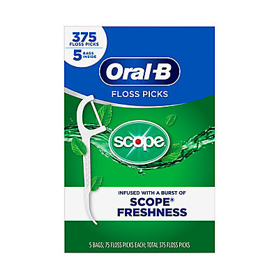 Oral-B Burst of Scope Floss Picks, 375 ct. - Fresh Mint