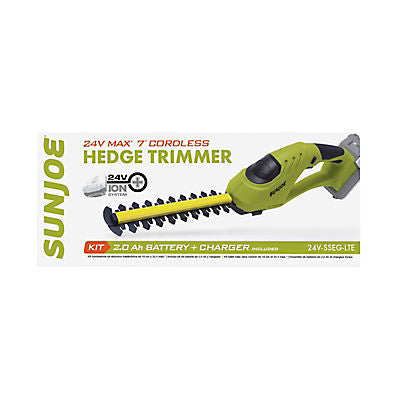 Sun Joe 24V-SSEG-LTE 24V iON+ Cordless Handheld Shrubber and Trimmer Kit with 2.0-Ah Battery and Charger