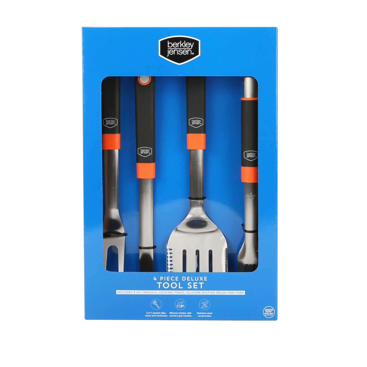Berkley Jensen Deluxe Grilling Tool Set, 4 pc.