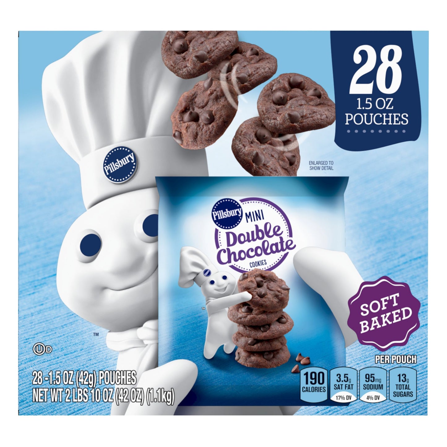 Pillsbury Soft Baked Double Chocolate Mini Cookies, 28 pk./1.5 oz.
