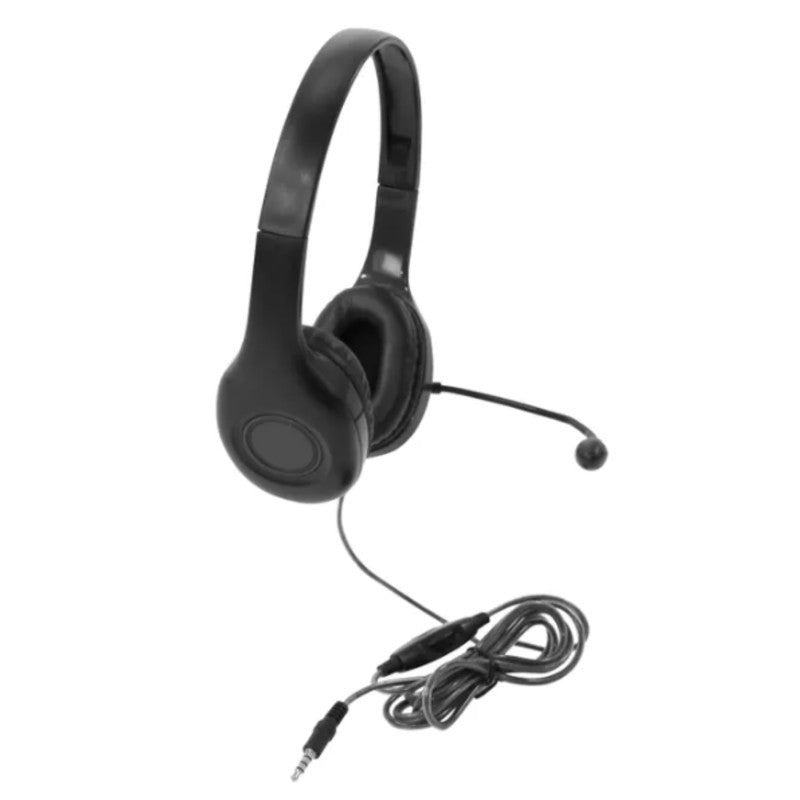 Blk On Ear Headset with Gooseneck Mic & 3.5Mm Trrs Plug