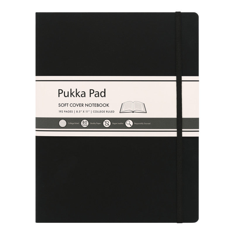 Soft Cover Letter College Ruled Blk (Pack of 2)